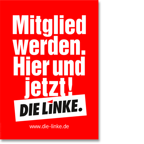 Plakat &quot;Mitglied werden&quot;