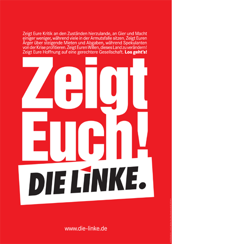 Plakat &quot;Zeigt euch!&quot;