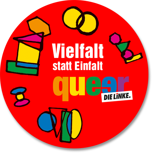 Aufkleber &quot;queer - Vielfalt statt Einfalt&quot;