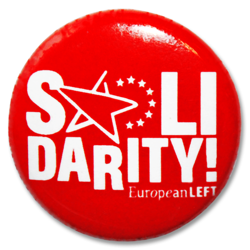 Button European Left &quot;Solidarity!&quot;