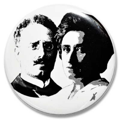 Button "Karl Liebknecht und Rosa Luxemburg"
