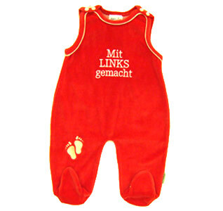 Baby-Strampler &quot;Mit LINKS gemacht&quot;
