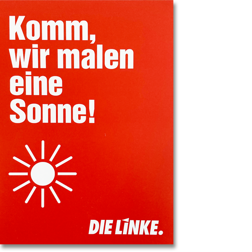Malblock &quot;Komm wir malen eine Sonne! DIE LINKE.&quot;