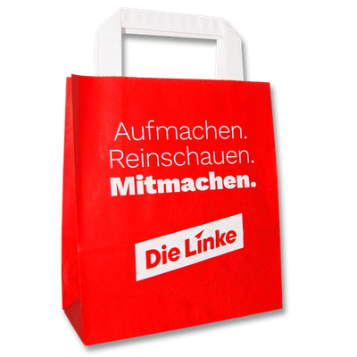 Papiertragetasche &quot;DIE LINKE.&quot;