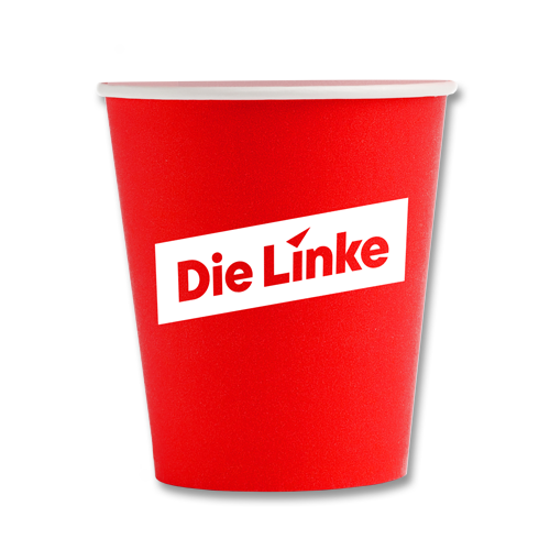 25er Gebinde Pappbecher &quot;Die Linke&quot;