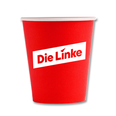 25er Gebinde Pappbecher &quot;Die Linke&quot;