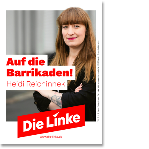 Aufkleber "Auf die Barrikaden" Die Linke