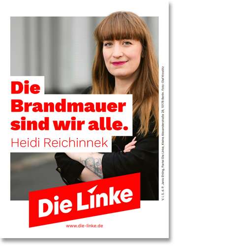 Aufkleber &quot;Die Brandmauer sind wir alle&quot; Die Linke