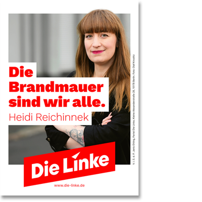 Aufkleber &quot;Die Brandmauer sind wir alle&quot; Die Linke