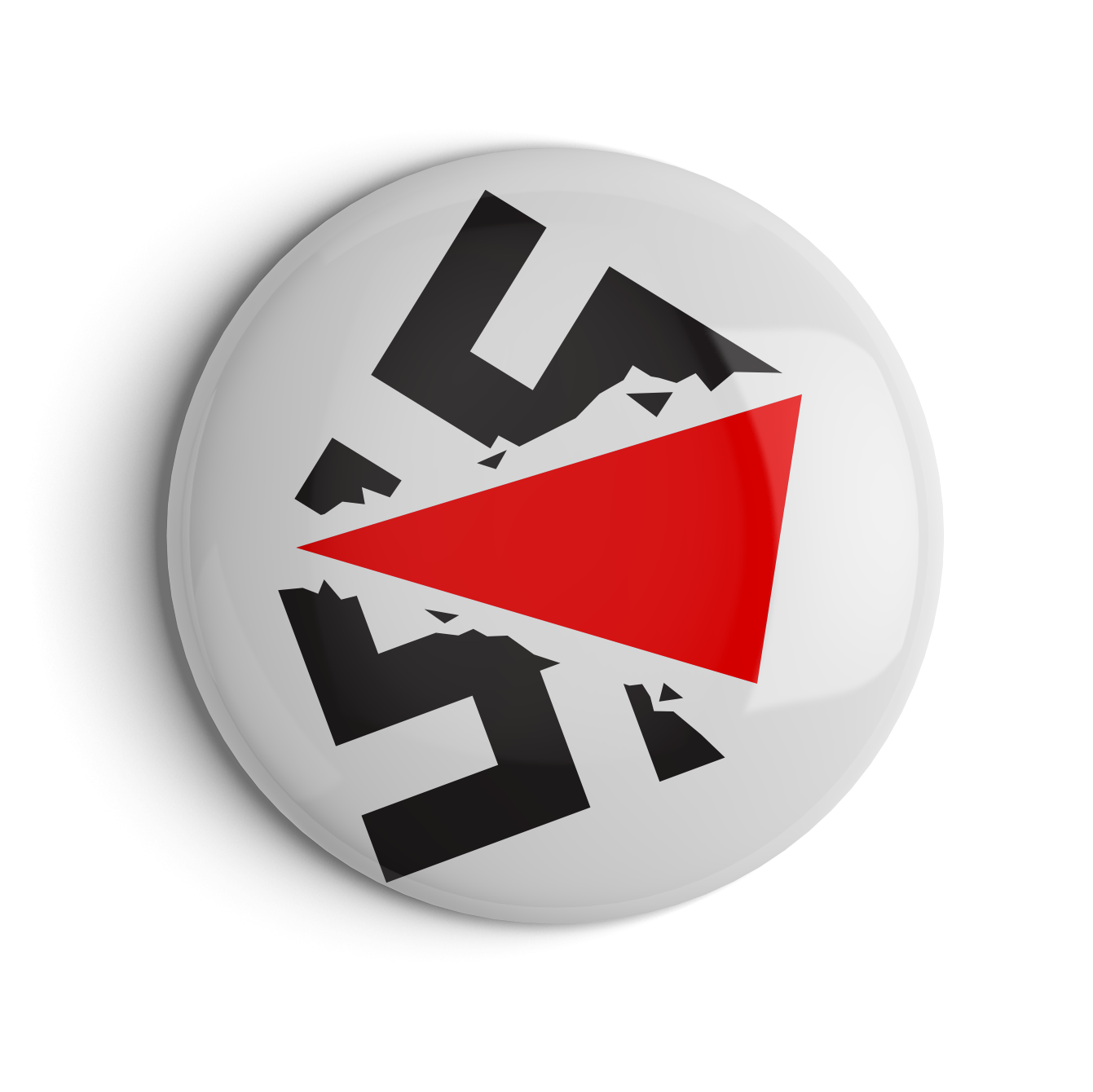 Button &quot;Zerbrochenes Hakenkreuz&quot;
