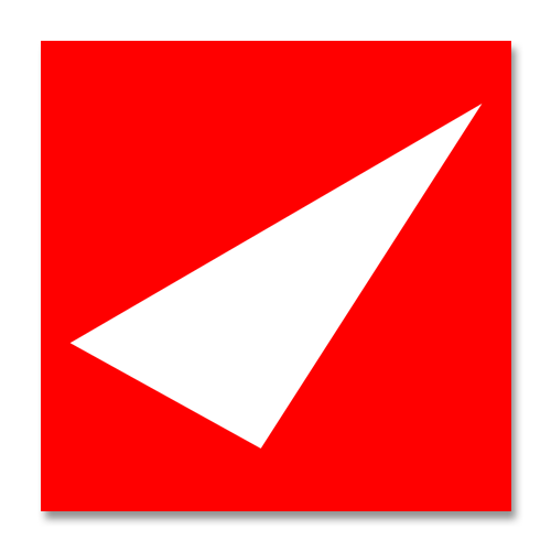 Aufkleber &quot;Weißes Dreieck&quot;