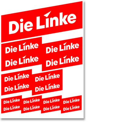 Aufkleber-Set PVC, &quot;Die Linke&quot;