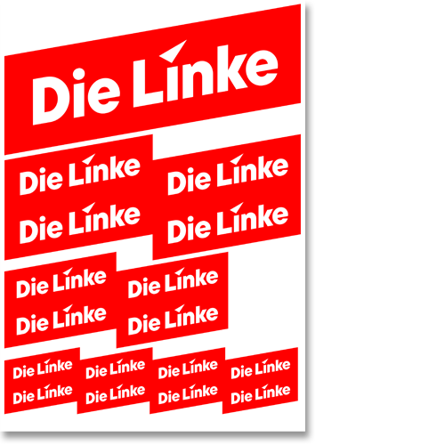 Aufkleber-Set PVC, &quot;Die Linke&quot;