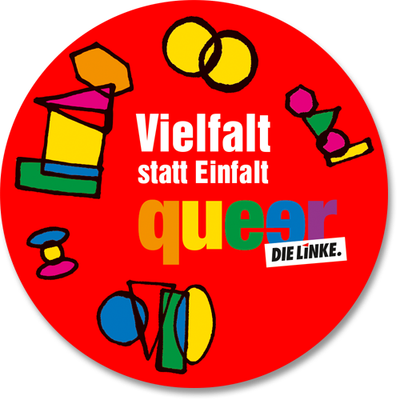 Aufkleber &quot;queer - Vielfalt statt Einfalt&quot;