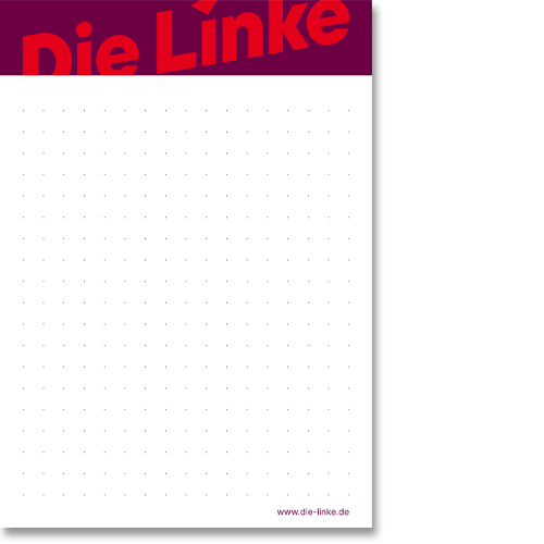 Schreibblock &quot;Die Linke&quot;