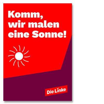 Malblock &quot;Komm wir malen eine Sonne! Die Linke&quot;