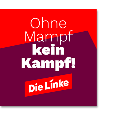 Aufkleber "Ohne Mampf kein Kampf"