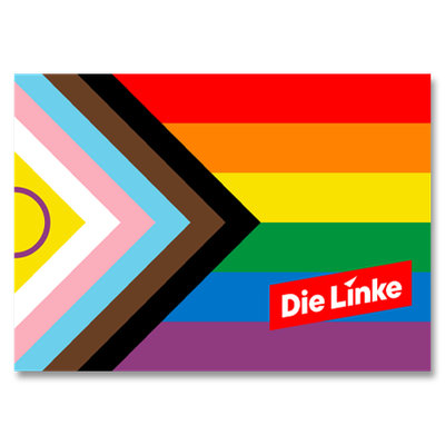 Aufkleber "queer" rechteckig
