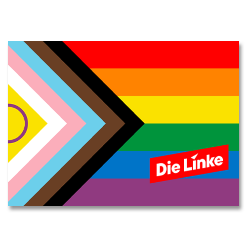 Aufkleber "queer" rechteckig