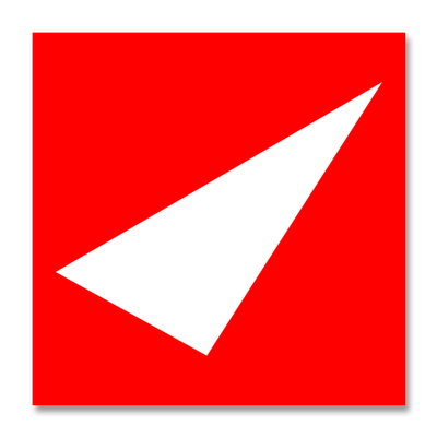 Aufkleber "Weißes Dreieck"