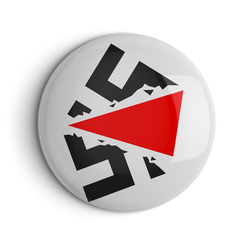 Button "Zerbrochenes Hakenkreuz"
