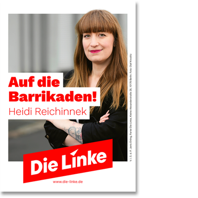 Aufkleber "Auf die Barrikaden" Die Linke