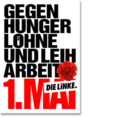Plakat "1. Mai - Gegen Hungerlöhne"