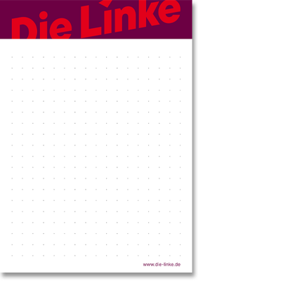 Schreibblock "Die Linke" DIN A5