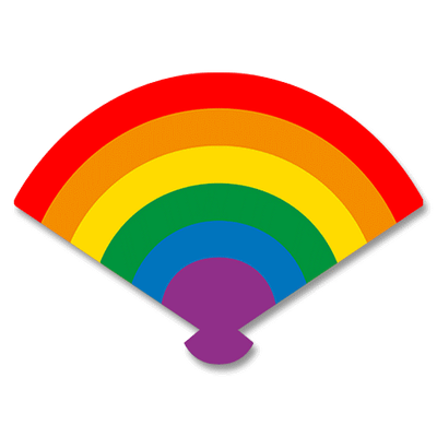 Regenbogen-Fächer