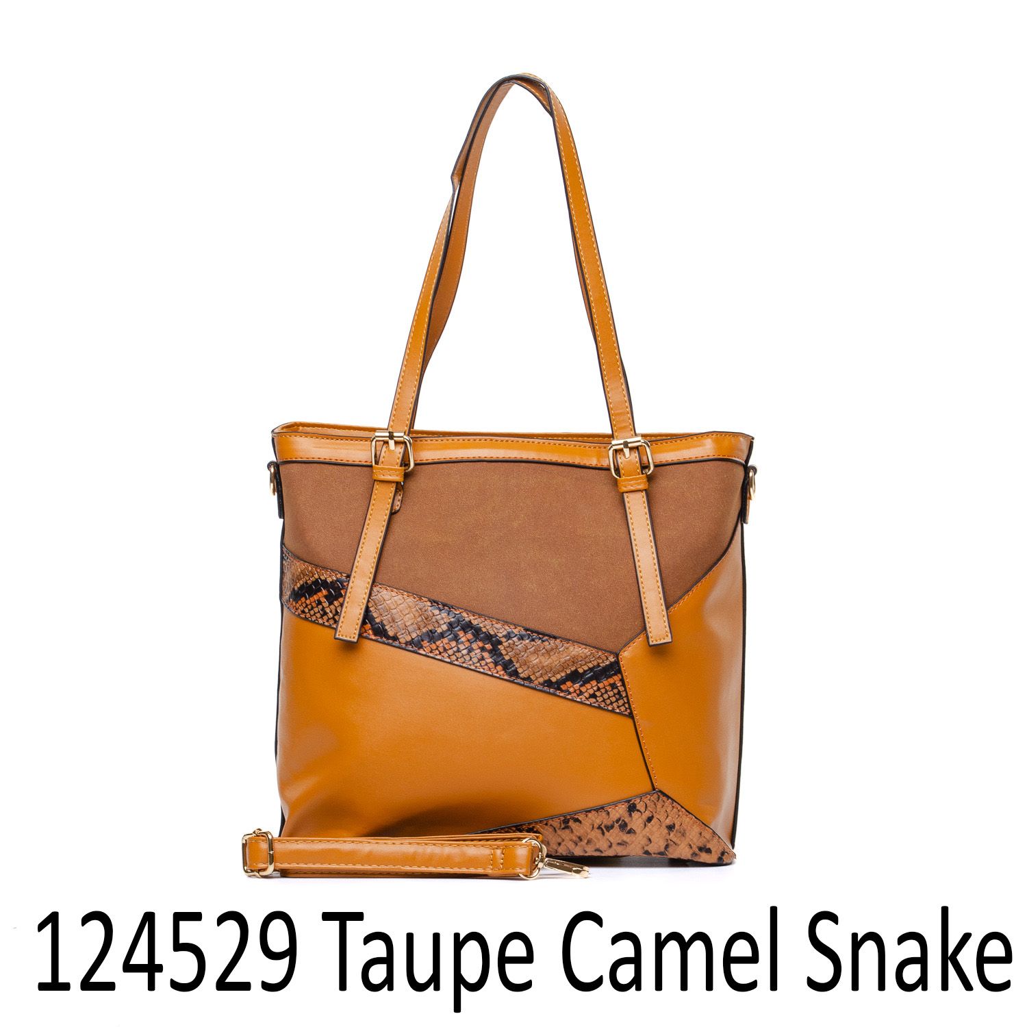 Женска ташна 124529 Taupe Camel Snake
