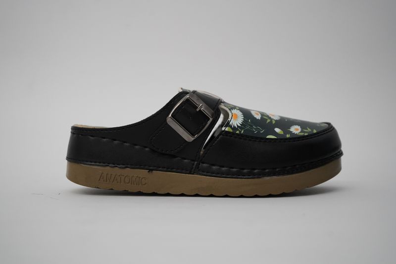 Кломпи 154464 Black/Flowers