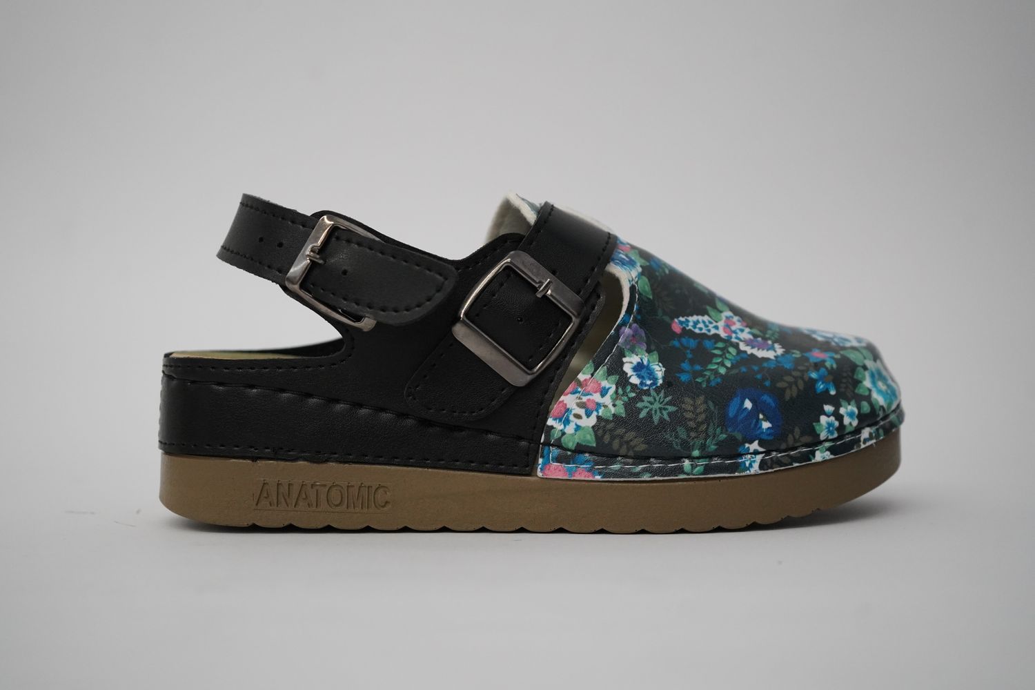Кломпи 154472 Blue/Flowers