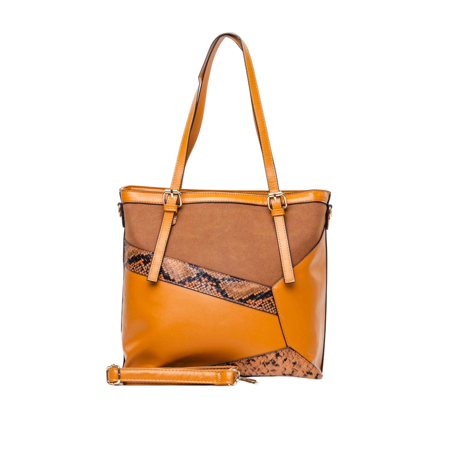 Женска ташна 124529 Taupe Camel Snake
