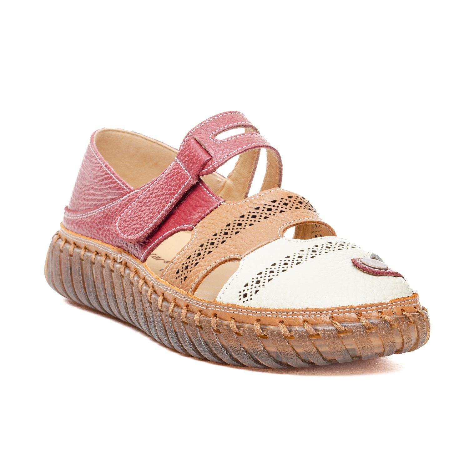 Женска Чевла W043305 Red/Beige/Camel