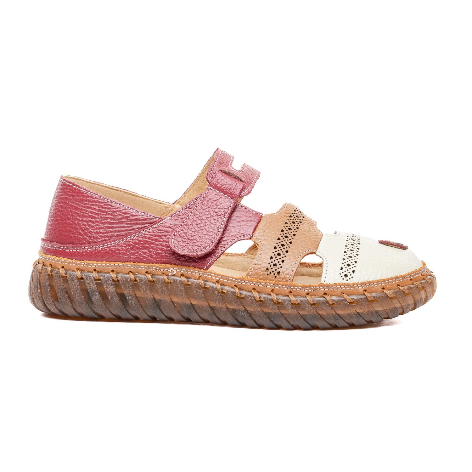 ЖЕНСКА ЧЕВЛА W043305 Red/Beige/Camel