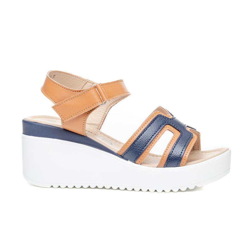 Женска Сандала 186116 Navy/Camel