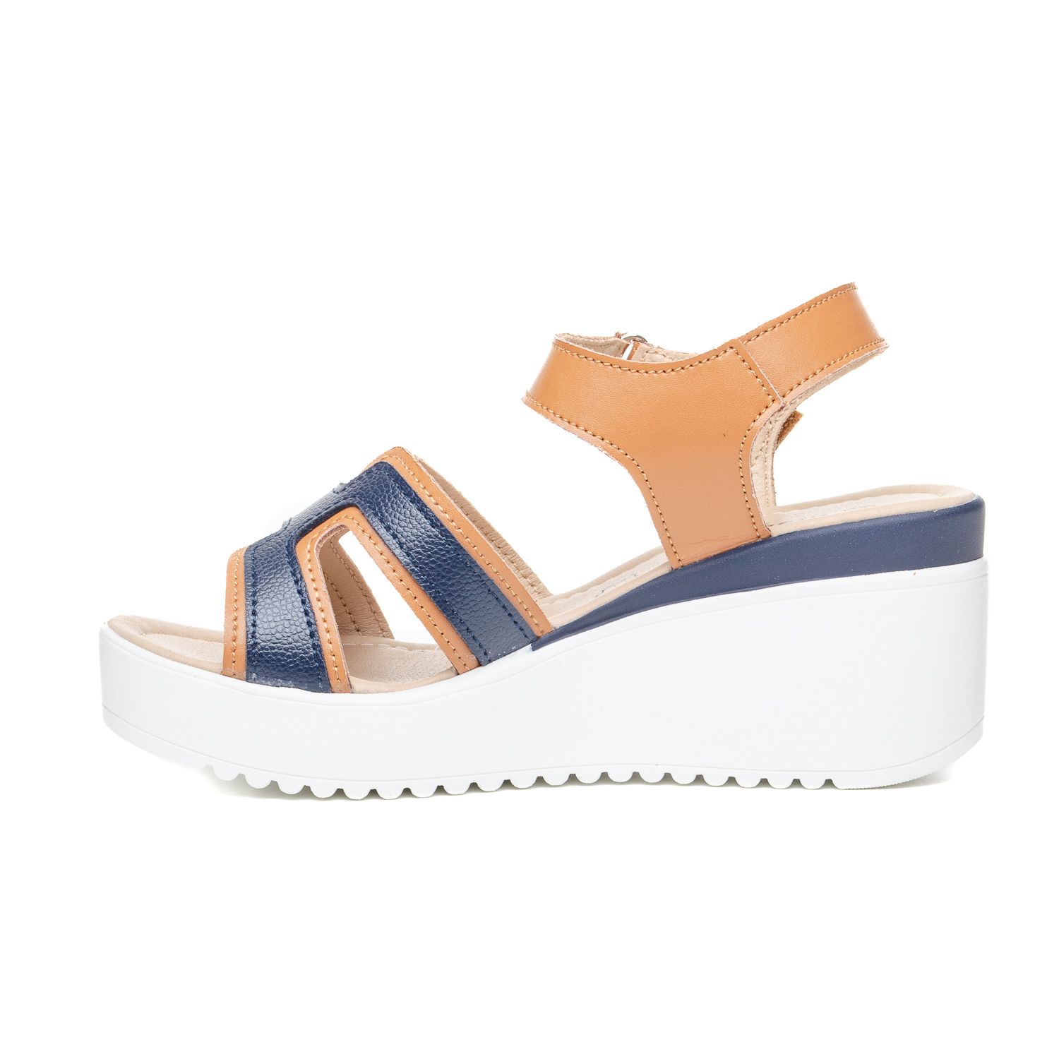 Женска Сандала 186116 Navy/Camel