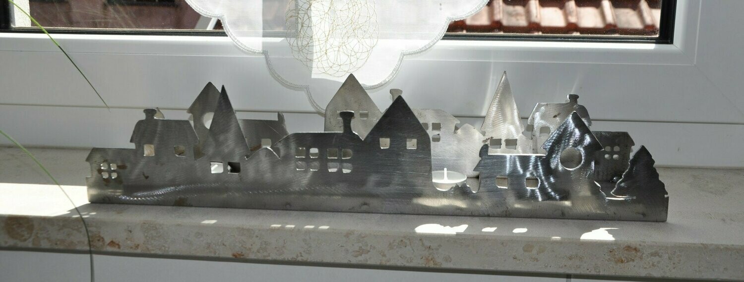 Fensterbild Winterstadt