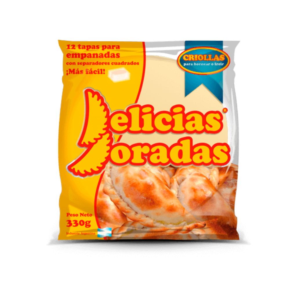 Tapas de Empanadas Delicias Doradas masa Criolla