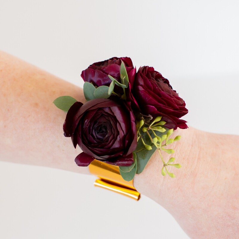 Merlot Wrist Corsage