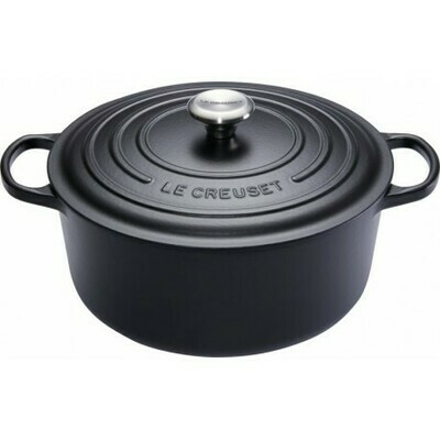 COCOTTE FONTE SIGNATURE RONDE NOIRE 20CM LE CREUSET COCOTTE FONTE SIGNATURE RONDE NOIRE 20CM LE CREUSET