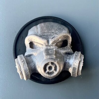 3D-Emblem für Motorhaube oder Heck - Gasmask