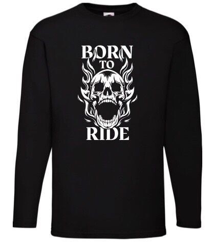 Langarm T-Shirt - Born to ride - Herren