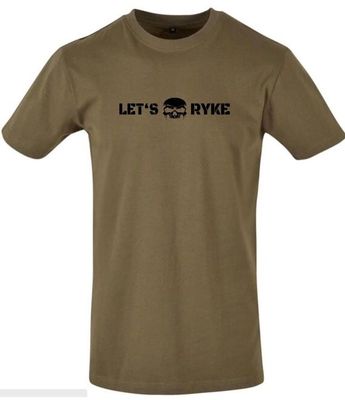 T-Shirt - LET'S RYKE I - Natural Olive -Herren