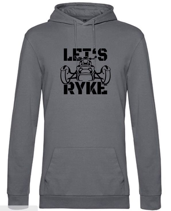 Hoodie - LET'S RYKE III - Elephant Grey - Unisex