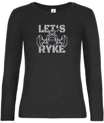 Longsleeve - LET'S RYKE IV - Black - Damen