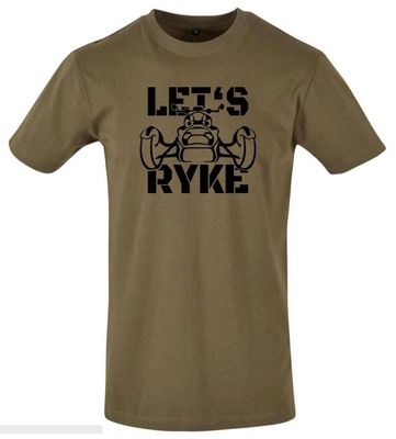 T-Shirt - LET'S RYKE IV - Natural Olive -Herren