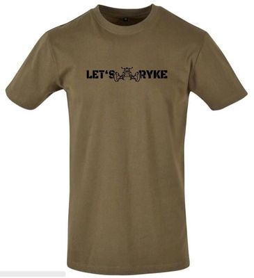 T-Shirt - LET'S RYKE III - Natural Olive -Herren