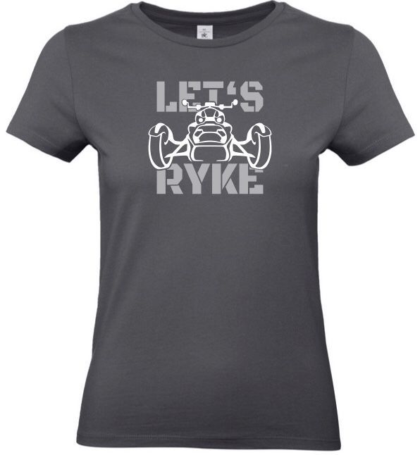 T-Shirt - LET'S RYKE IV - Dark Grey Solid - Damen