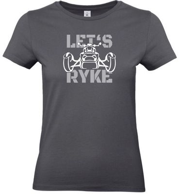 T-Shirt - LET'S RYKE IV - Dark Grey Solid - Damen